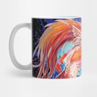 Koi Mermaid - Blue Splatter Mug